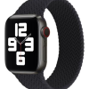 Foxcon Silicon Braided Replacement Strap For Apple Watch Series 7/6/SE/5/4 45/44/42 mm Small Black