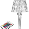 Generic Acrylic Diamond Table Lamp Remote & Touching Control Multicolour