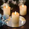 ZENHOME 12-Piece LED Battery Operated Pillar Candle Set Warm White 3.5 X 5cm - Image 3