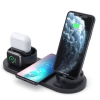 ACLIX Wireless Charger, 6 in 1 Wireless Fast Charging Station for Apple Watch/AirPods Pro/iPhone 12/11/11pro/11pro Max/X/XS/XR Samsung S20/S10, Charging Dock Station for Other Qi Phones (Black)
